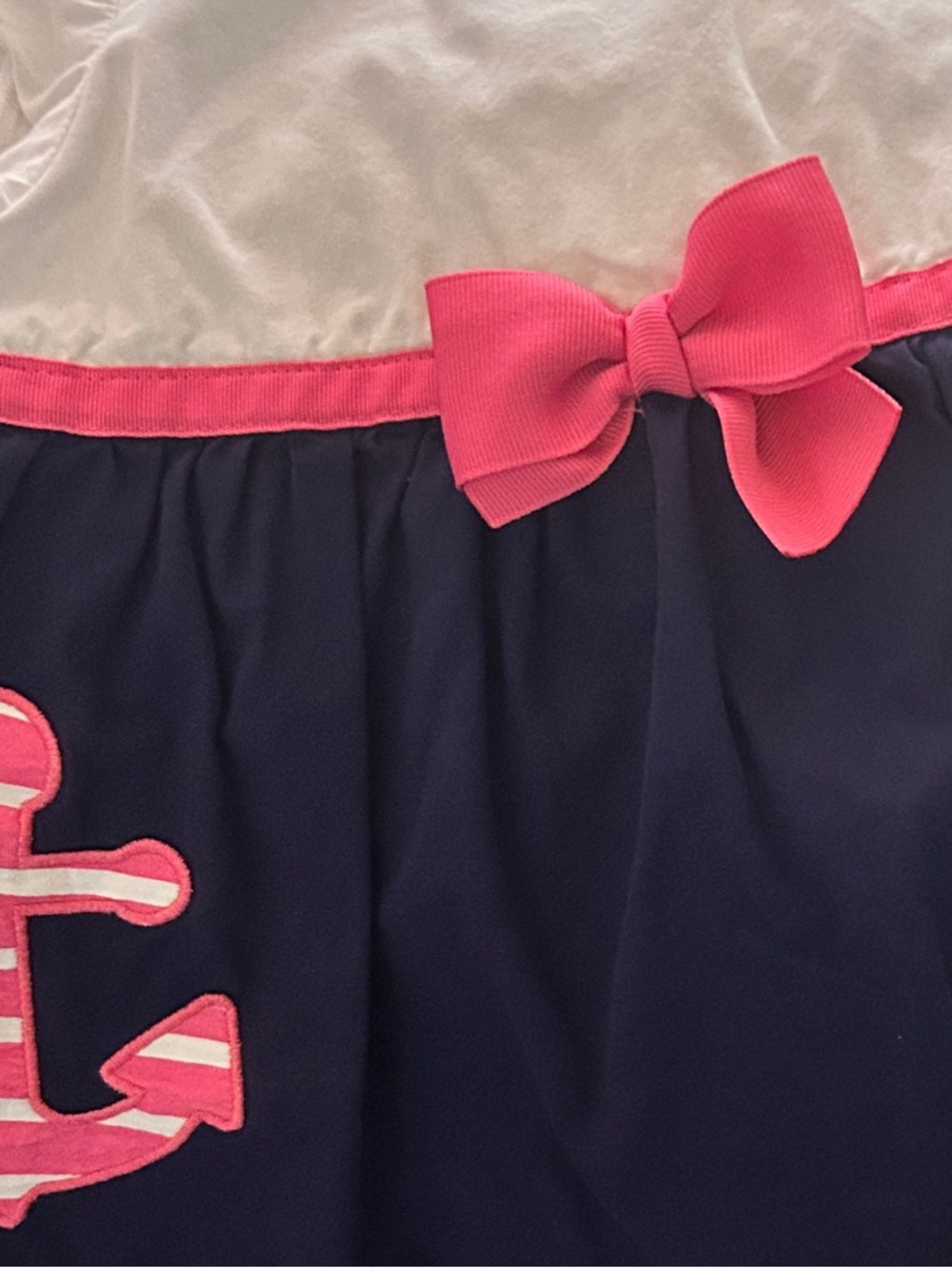 Gymboree White, Navy & Pink Anchor Matching Set - Picture 5 of 6
